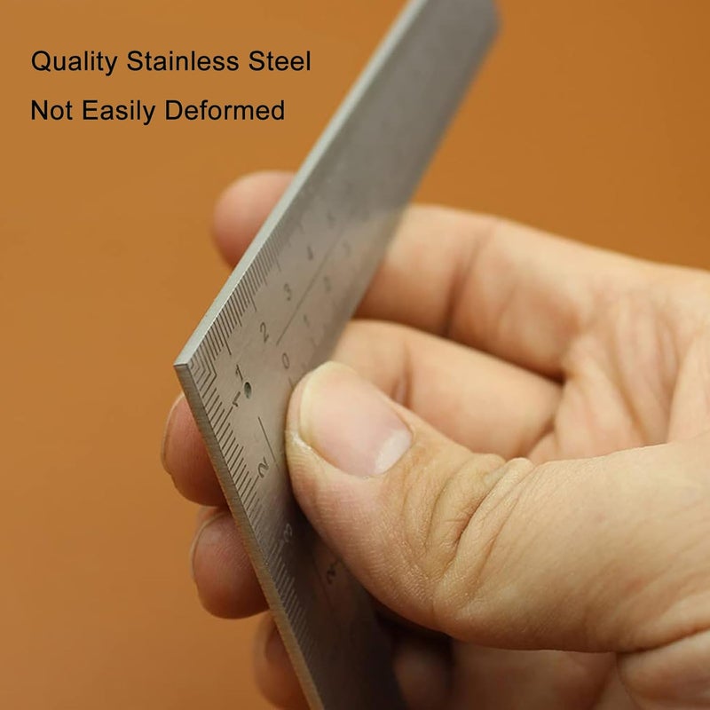 GSDOXLE Stainless Steel L Shaped Ruler,2 inch by 4 inch,Square Framing Measuring Tool for Engineer Carpenter(Sliver) - Image 4